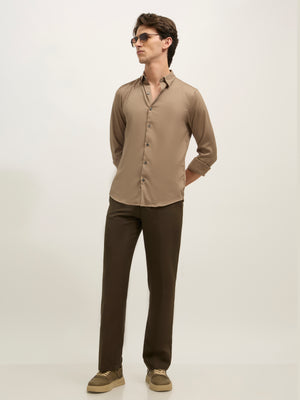 men's Straight Fit Formal Pant - centuary olive green