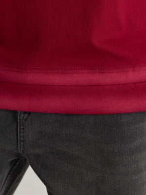 Men's printed baggy T-Shirt in ruby red