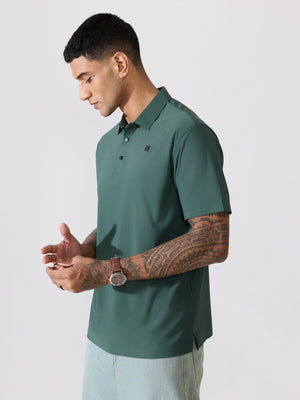 Balance - Regular Fit Polo T-Shirt - Dark Green - Espanshe