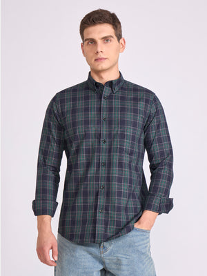 Men's Check Shirt in green