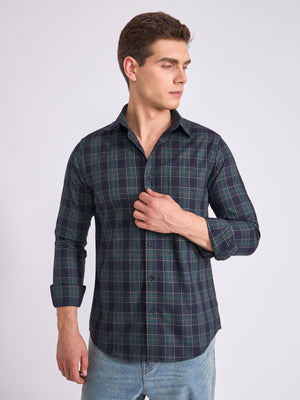 Men's Check Shirt in green