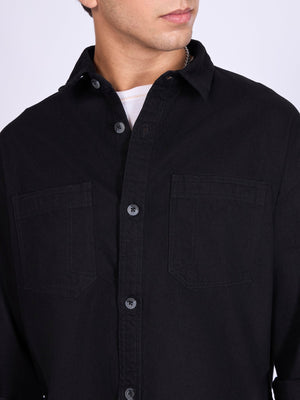 Whita - Denim Shirt - Jet Black - Espanshe