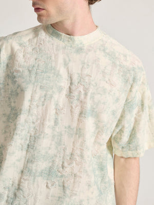 Galloway - Distressed Oversized T-Shirt - Green - Espanshe