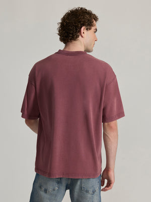 Men's Baggy T-Shirt in midnight plum