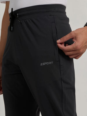 Men's Track Pant -in Dark Gray color with drawstring.