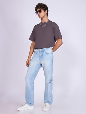 Men's Straight Fit Jeans in Light Blue