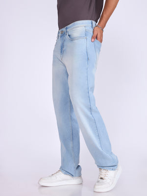 Men's Straight Fit Jeans in Light Blue