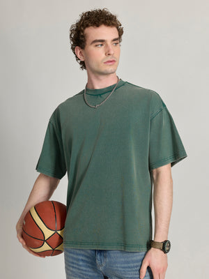Men's Baggy T-Shirt in Faded green