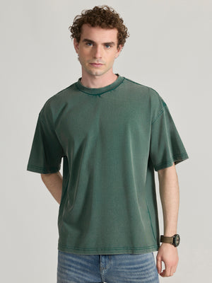 Men's Baggy T-Shirt in Faded green