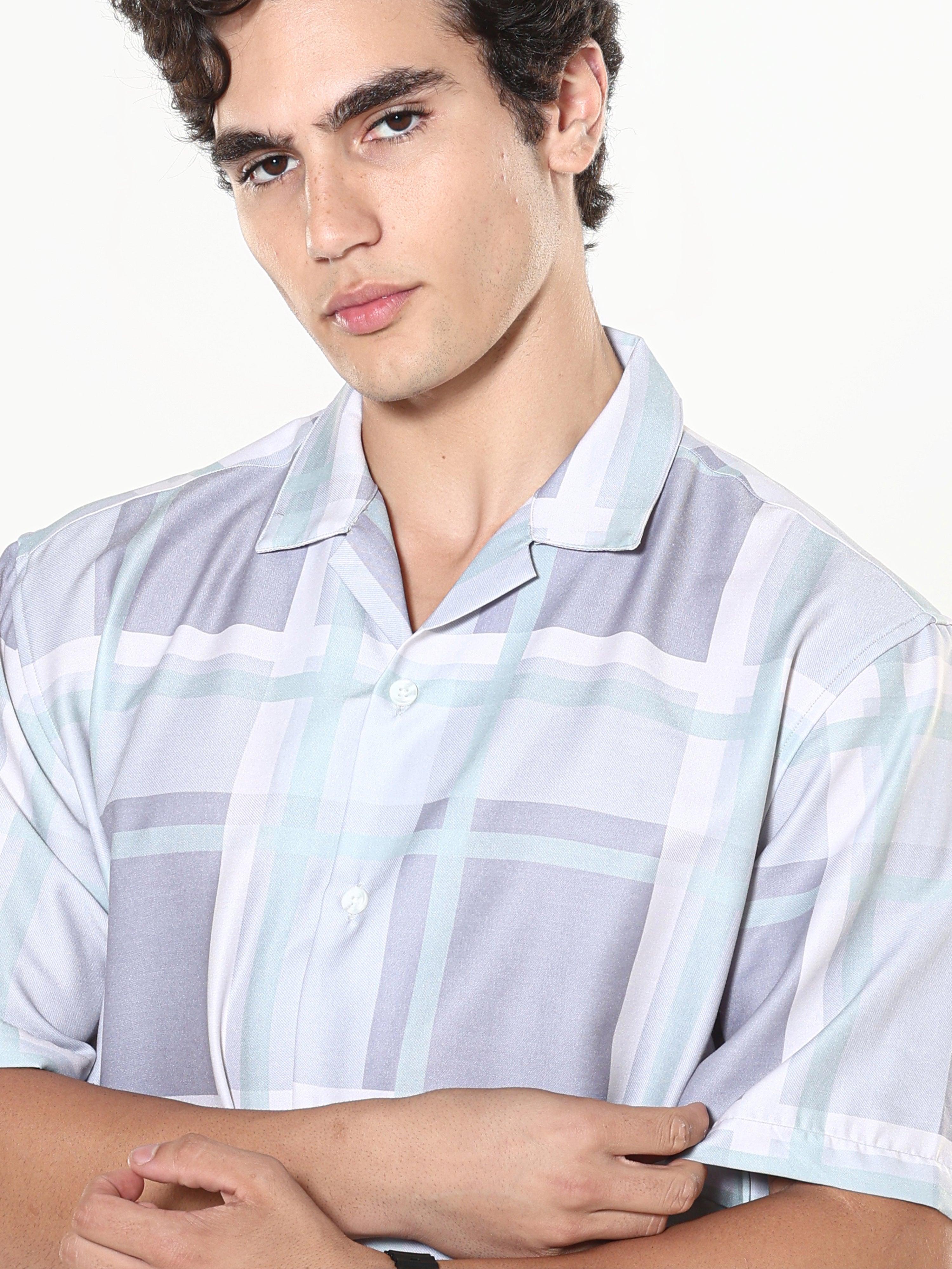 oversized checkered shirt made from lyrac fabric.
lyrac fabric shirts
oversized shirts for men