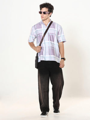 oversized checkered shirt made from lyrac fabric.
lyrac fabric shirts
oversized shirts for men