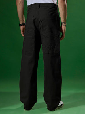 Vardon - Super Baggy Cargo Pant - Black - Espanshe