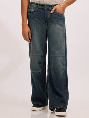 Men's Baggy Fit Jeans in Blue Shade