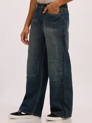 Men's Baggy Fit Jeans in Blue Shade