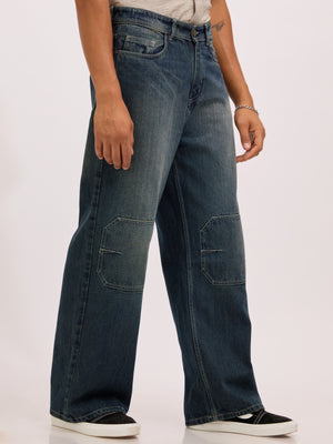 Men's Baggy Fit Jeans in Blue Shade