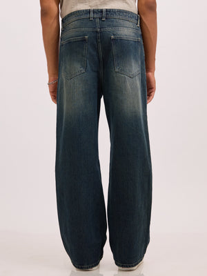 Men's Baggy Fit Jeans in Blue Shade