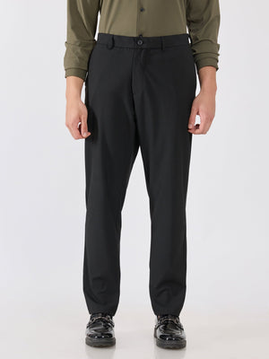 Alista - Slim Fit Formal Pant - Black - Espanshe