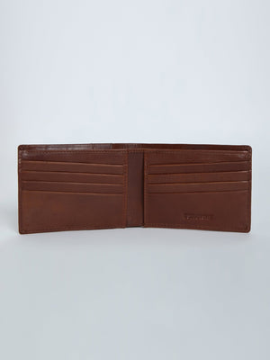 Arctic-3 - Bi-Fold Leather Wallet - Brown - Espanshe
