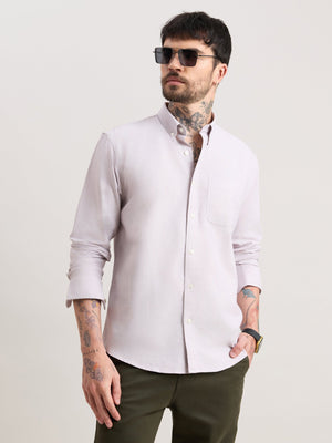 Zena - Relaxed Fit Oxford Shirt - Grey - Espanshe