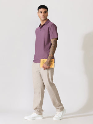 Balance - Regular Fit Polo T-Shirt - Grape - Espanshe