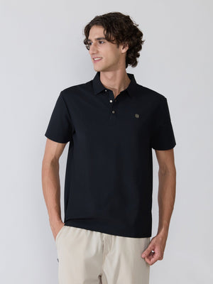 Zoltan - Regular Fit Polo T-Shirt - Black - Espanshe