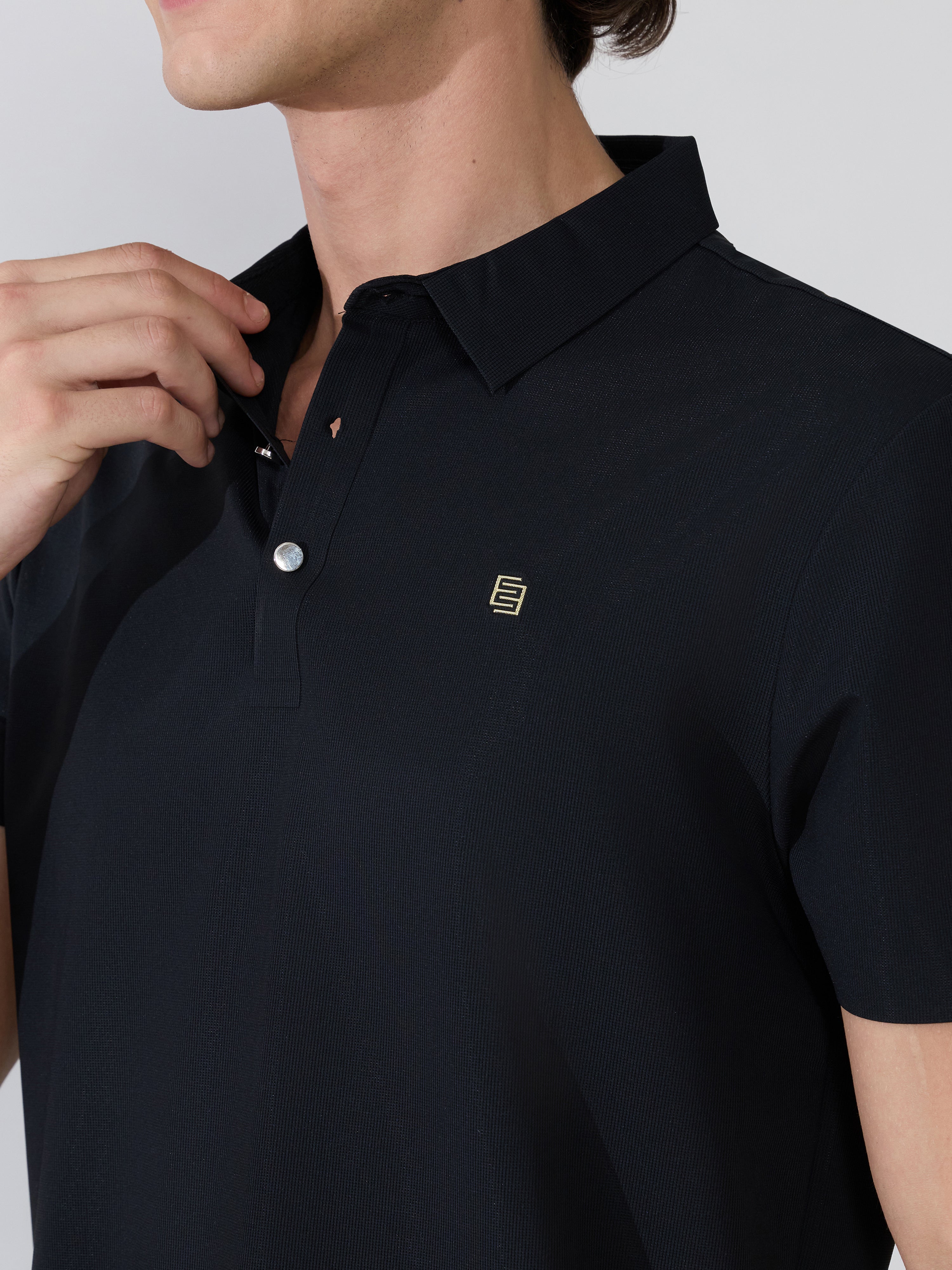 Men's Regular Fit Polo T-Shirt - Black