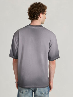 Lona - Graffiti-Inspired Print Baggy T-Shirt - Grey - Espanshe