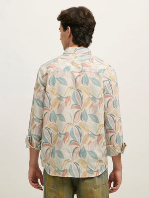 Westley - Regular Floral Printed Shirt - Blue Green - Espanshe