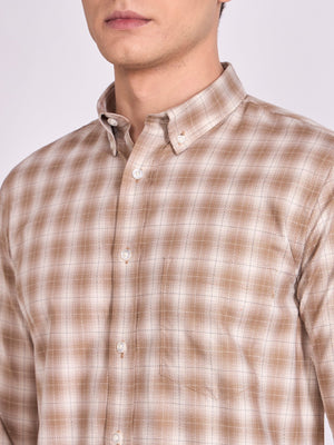 Quint - Check Shirt - Brown - Espanshe