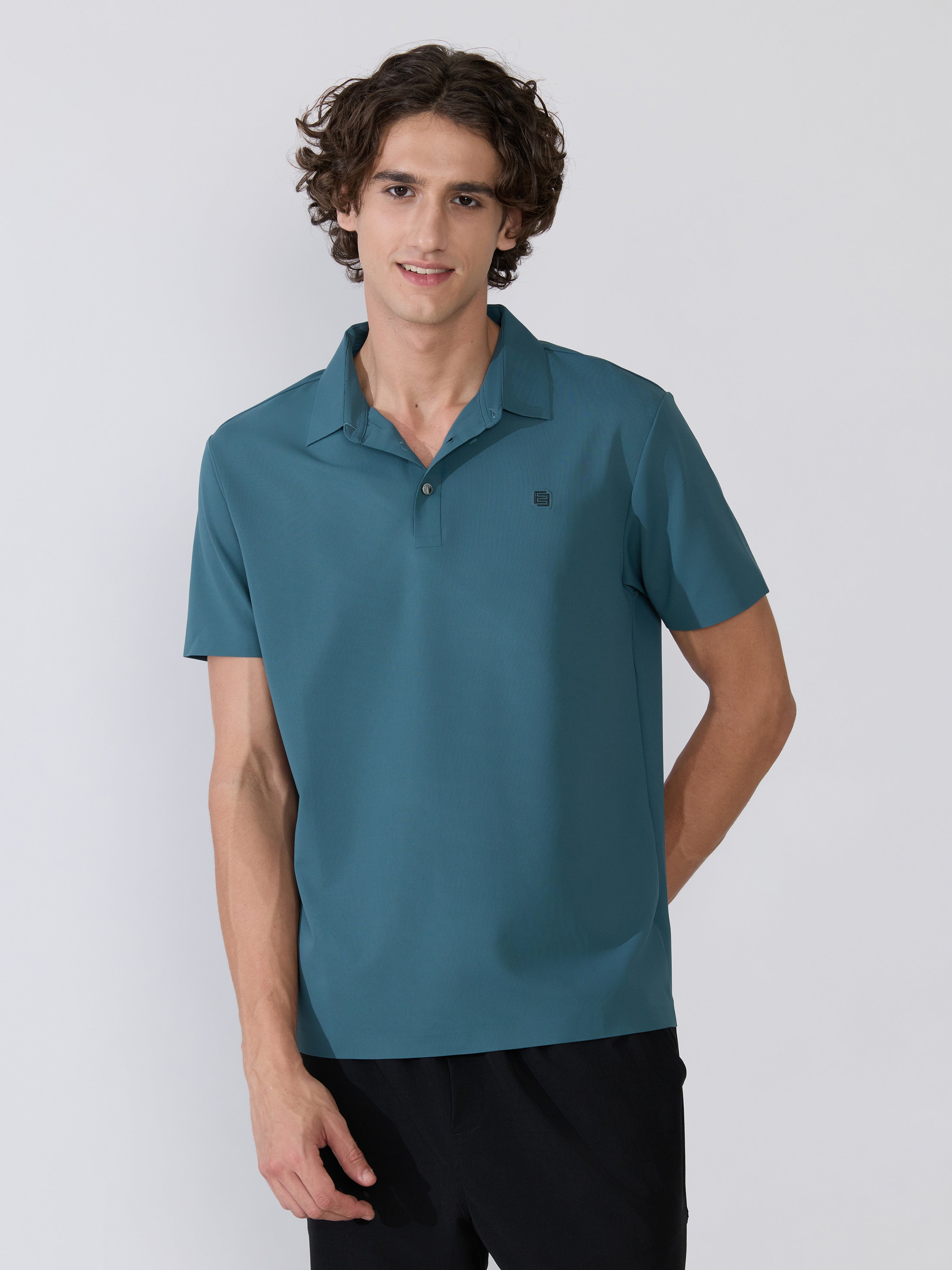 Men's Regular Fit Polo T-Shirt - Peacock