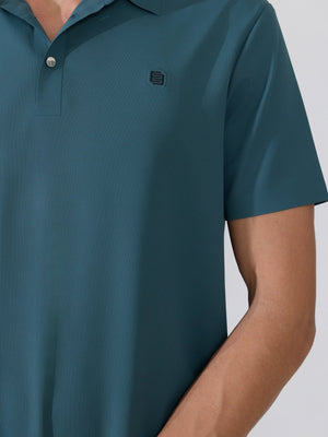 Zoltan - Regular Fit Polo T-Shirt - Peacock - Espanshe