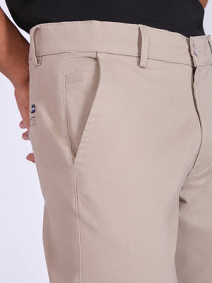 Existence - Skinny Fit Cotton Pant - Sand - Espanshe