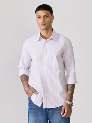 Erzela - Smart Fit Striped Shirt - Red - Espanshe