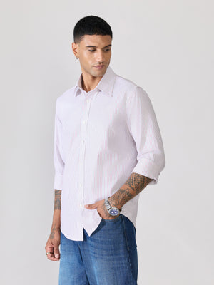 Men's Smart Fit Striped Shirt - Red