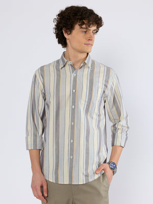 Walden - Striped Shirt - Beige - Espanshe