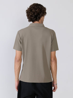 Zoltan - Regular Fit Polo T-Shirt - Moss Grey - Espanshe