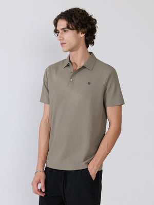 Zoltan - Regular Fit Polo T-Shirt - Moss Grey - Espanshe