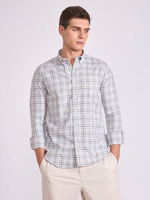 Men's Checkered Shirt in Light gray