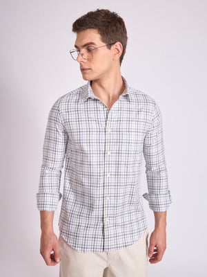 Men's Checkered Shirt in Light gray
