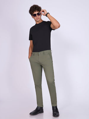 Existence - Skinny Fit Cotton Pant - Pistachio Green - Espanshe