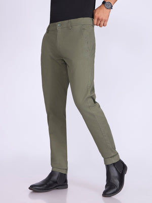 Existence - Skinny Fit Cotton Pant - Pistachio Green - Espanshe