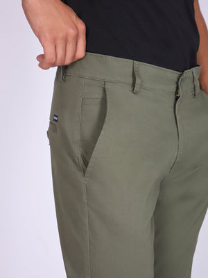 Existence - Skinny Fit Cotton Pant - Pistachio Green - Espanshe