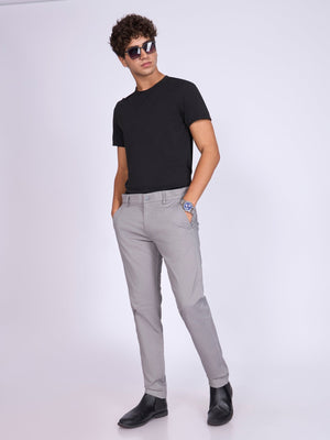 Existence - Skinny Fit Cotton Pant - Light Grey - Espanshe