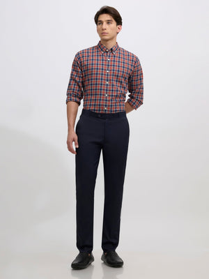 Falcon - Skinny fit Formal Pant - Navy Blue - Espanshe