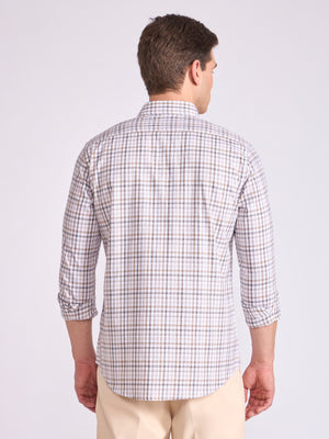 Men's Checkered Shirt in Light brown