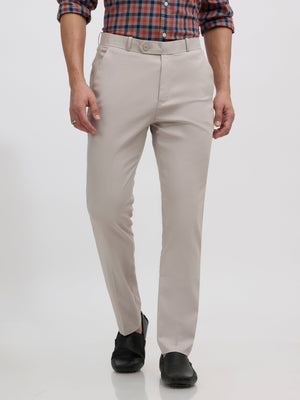 Falcon - Skinny fit Formal Pant - Sand Grey - Espanshe