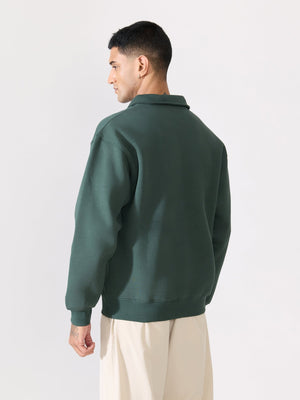 Zelios - Green Adventure Graphic Half-Zip Sweatshirt - Espanshe