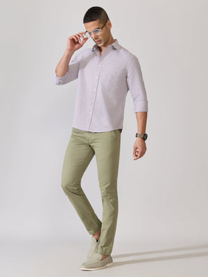 Neocut - Relaxed Striped Oxford Shirt - Brown - Espanshe