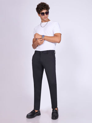Existence - Skinny Fit Cotton Pant - Black - Espanshe