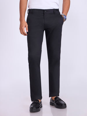 Men's Skinny Fit Cotton Pant in Black